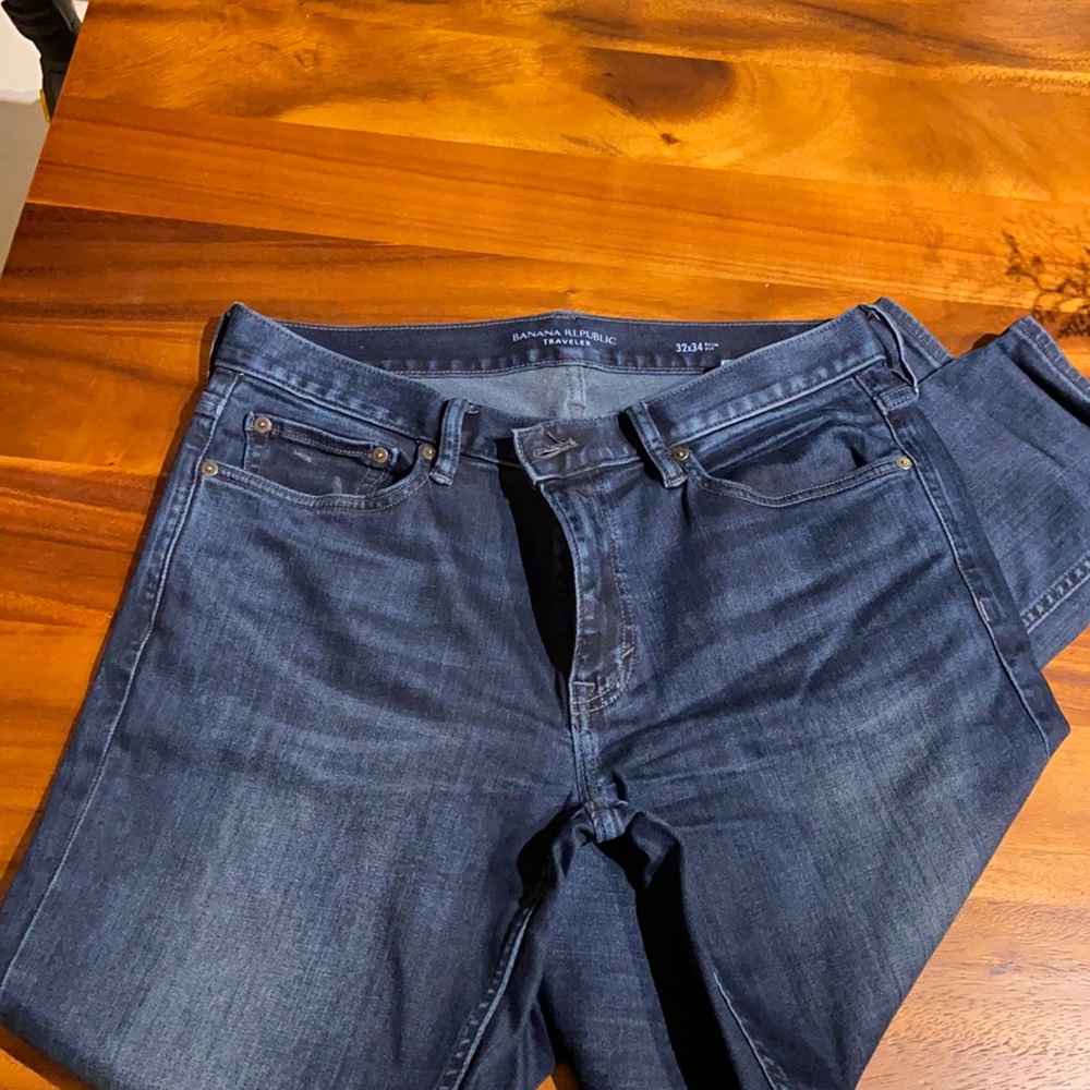 Men’s Banana Republic Medium Wash Slim Traveler Jeans 32x34